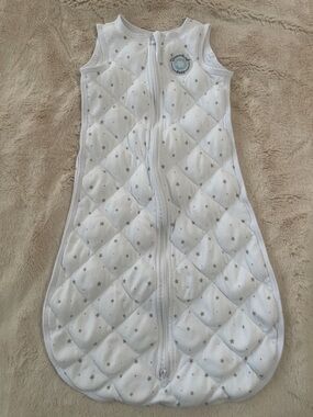Dreamland Baby Dream Weighted Sack Quilted White Star Print Sleep Sack 6-12month